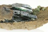Gemmy, Blue-Green Vivianite Crystals with Ludlamite - Brazil #208693-2